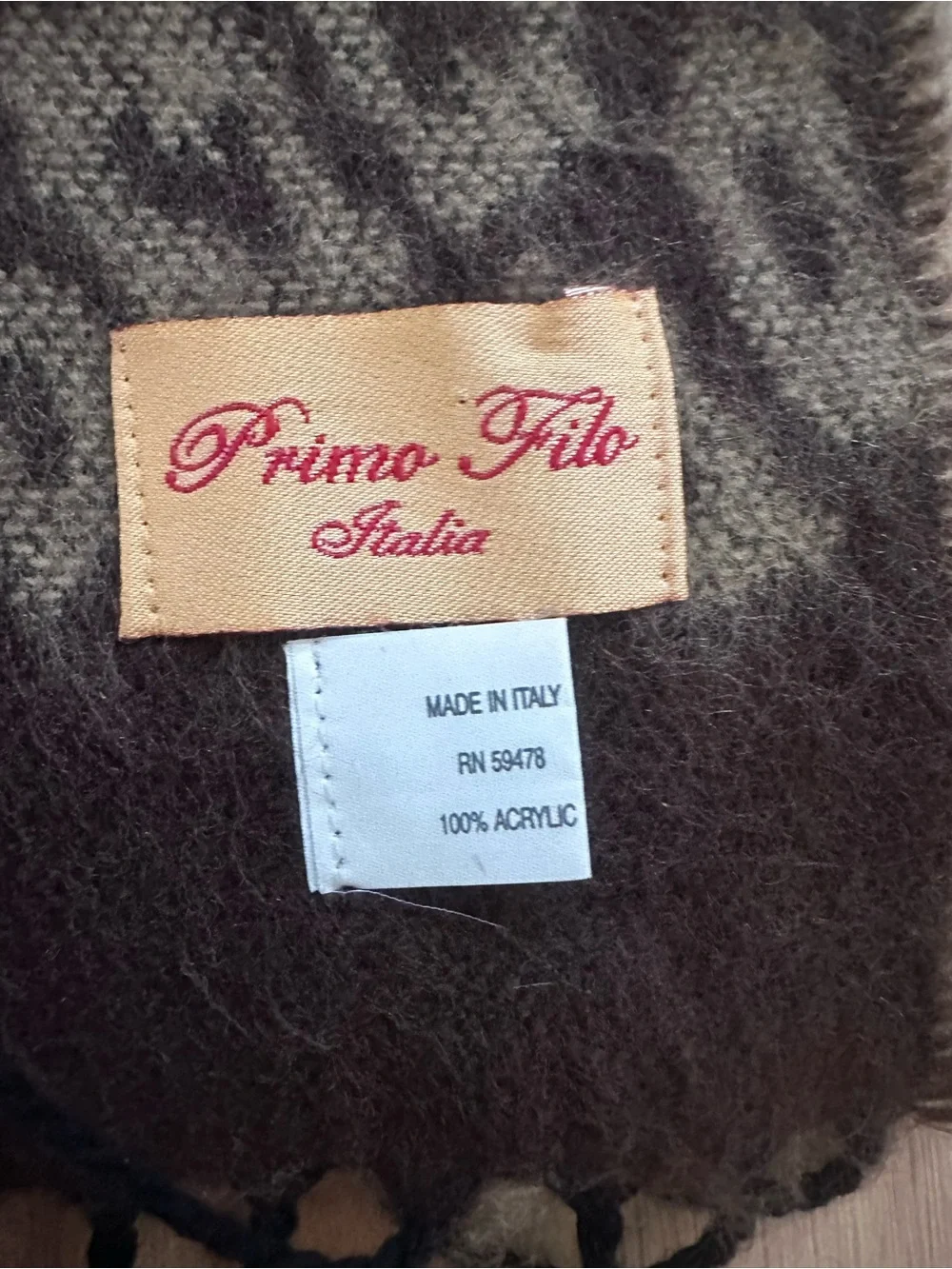 Primo Filo Italia Leopard Print Scarf